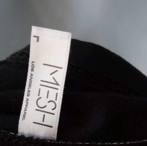 LA Apparel Micro Mesh Spaghetti Tank Black Large - Picture 3 of 4